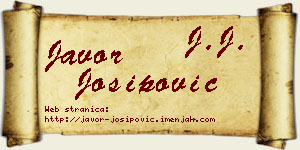 Javor Josipović vizit kartica